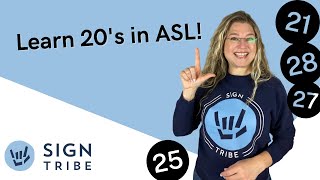 ASL NUMBERS 20s // SIGN TRIBE ACADEMY