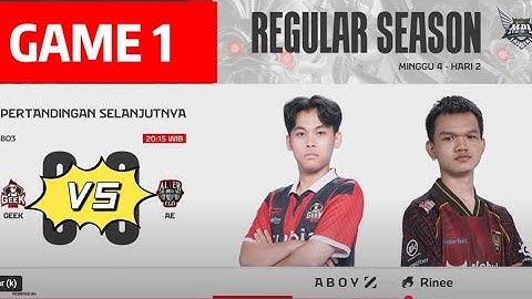 GEEK FAM ID vs ALTER EGO | Regular Season Week 4 Day 2 | Game 1 | #MPLIDS16