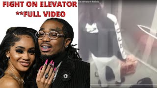 Quavo \& Saweetie Elevator Altercation caught on video (FULL VIDEO)