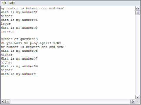 Just Basic program- number guess - YouTube