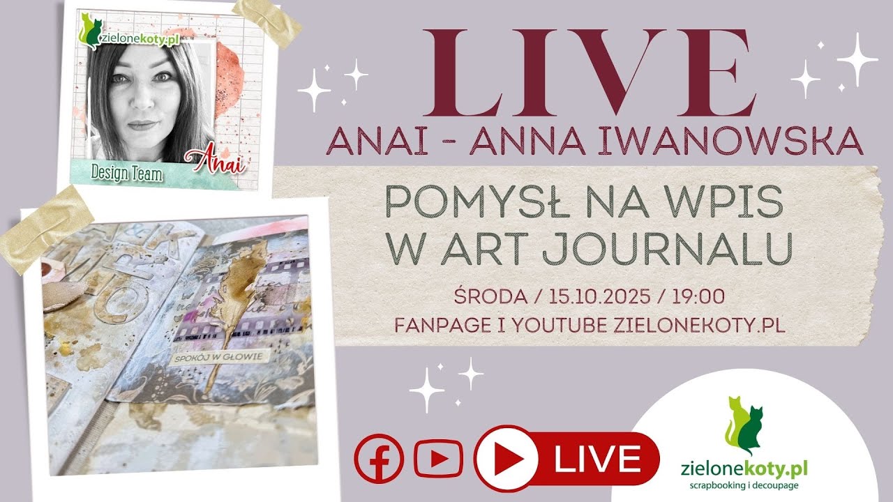 Pomysł na wpis w Art Journalu | LIVE z Anai