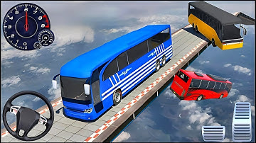 Impossible Bus Stunt Racing 2025 - Crazy Bus Mega Stunt Ramp Driving Simulator 3D - Android Gameplay
