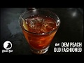 Hand crafting the dem peach old fashioned at raven bar sf