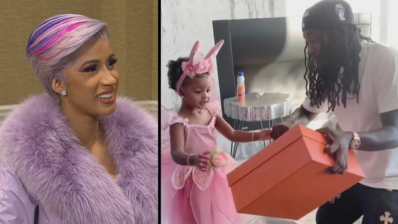 Cardi B's 2-year-old daughter poses with her new $4,212 Dior handbag and  Chanel earrings after the star spent more than $26,600 to shop for her