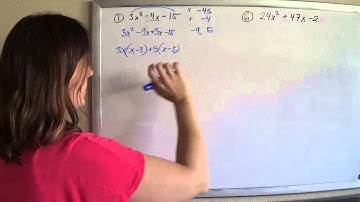 Factoring 3 terms by grouping