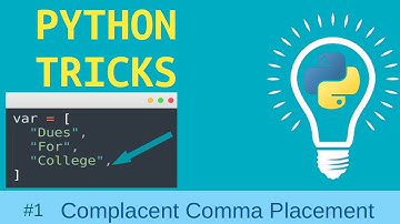 Complacent Comma Placement | Tricks 1 | Python Trick | Python | CodeWithRonny
