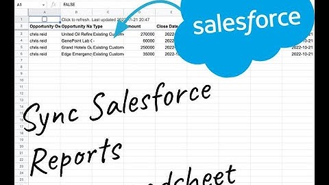 Export Salesforce Reports into Google Sheets