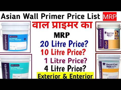 Live Wall Primer Price List | Asian Paints Wall Primer