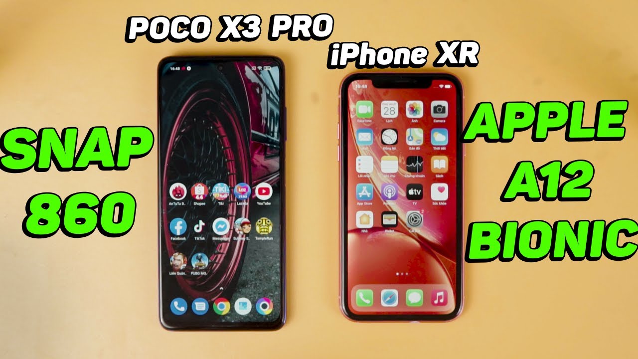 SPEEDTEST POCO X3 PRO SNAP 860 vs iPhone XR A12 Bionic: KẾT QUẢ GÂY SỐC!!!