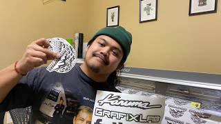 Making Stickers and Decals. Roland printer and Graphtec Cutter