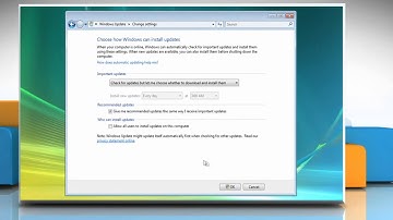 How to change the automatic update settings on a Windows® Vista-based PC