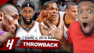 YOUNG Kevin Durant, Russell Westbrook \& Harden Game 4 Highlights vs Lakers 2010 Playoffs - EPIC!
