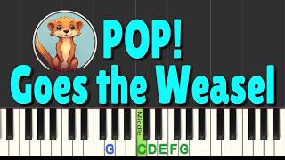 easy piano tutorial play along pop goes weasel