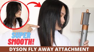 How to Glass Hair| Dyson Airwrap Flyaway Attachment How to Use  |TIPS & TRICKS FOR SUPER SMOOTH HAIR