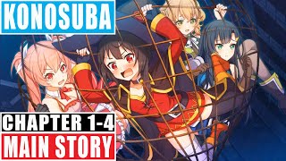 [Global Version] KonoSuba Fantastic Days Main Story 1-4 | Kazuma goes on a quest with Axel Hearts |