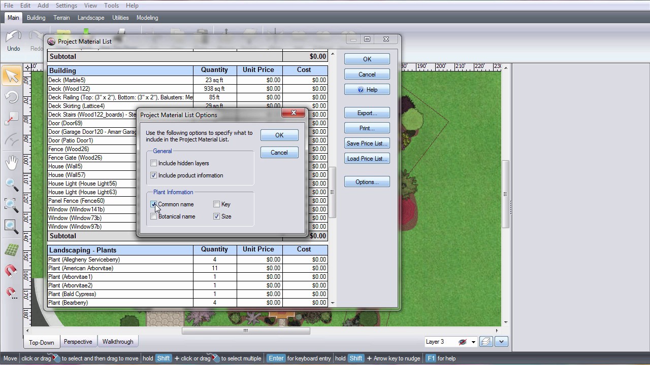 Realtime Landscaping Project Material List YouTube