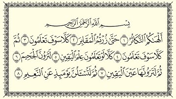 سعد الغامدي سورة التكاثر 102  At-Takaathur