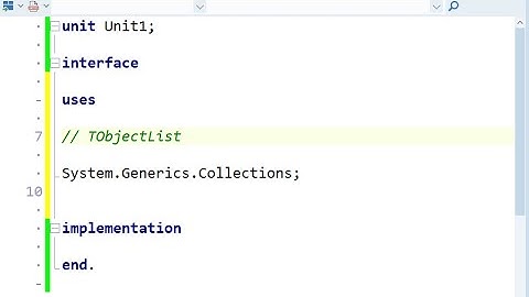 GENERICS NO DELHPHI (System.Generics.Collections - TObjectList)