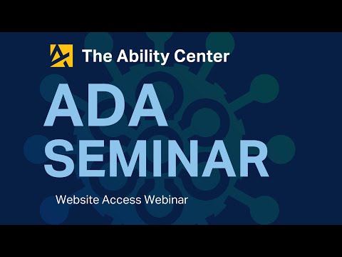 Website Access Webinar - ADA Seminar
