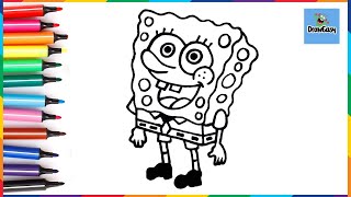 How to draw SpongeBob SquarePants 🧽🐙🦀🍔🐿️🦑👾🌊 Drawings for Kids