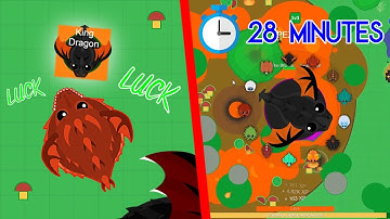 KING DRAGON BY LUCK!! // UNCUT FOOTAGE MOUSE TO KING DRAGON IN 28 MINUTES! // MOPE.IO