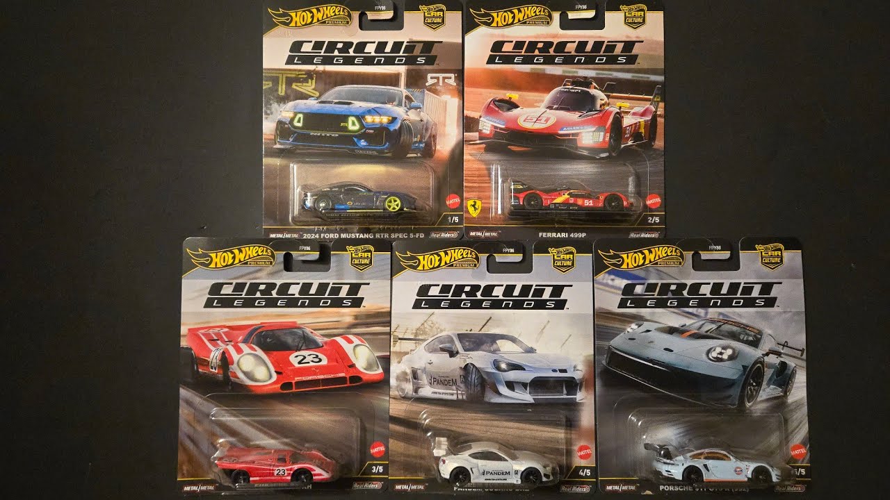 Opening Hot Wheels Circuit Legends Set - Ferrari 499P - Porsche 911 - Ford Mustang RTR