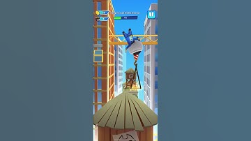 Talking Hank in special event vertigo - swing on a crane 13 times in one run - hero dash #shorts