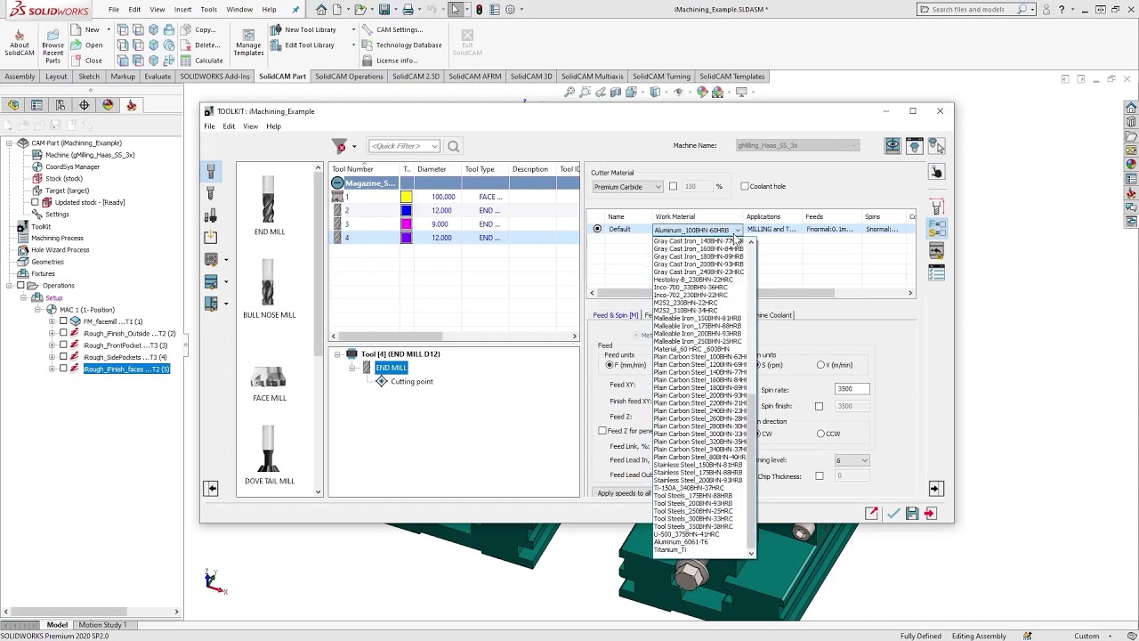 SolidCAM ToolKit: Tool properties used in iMachining