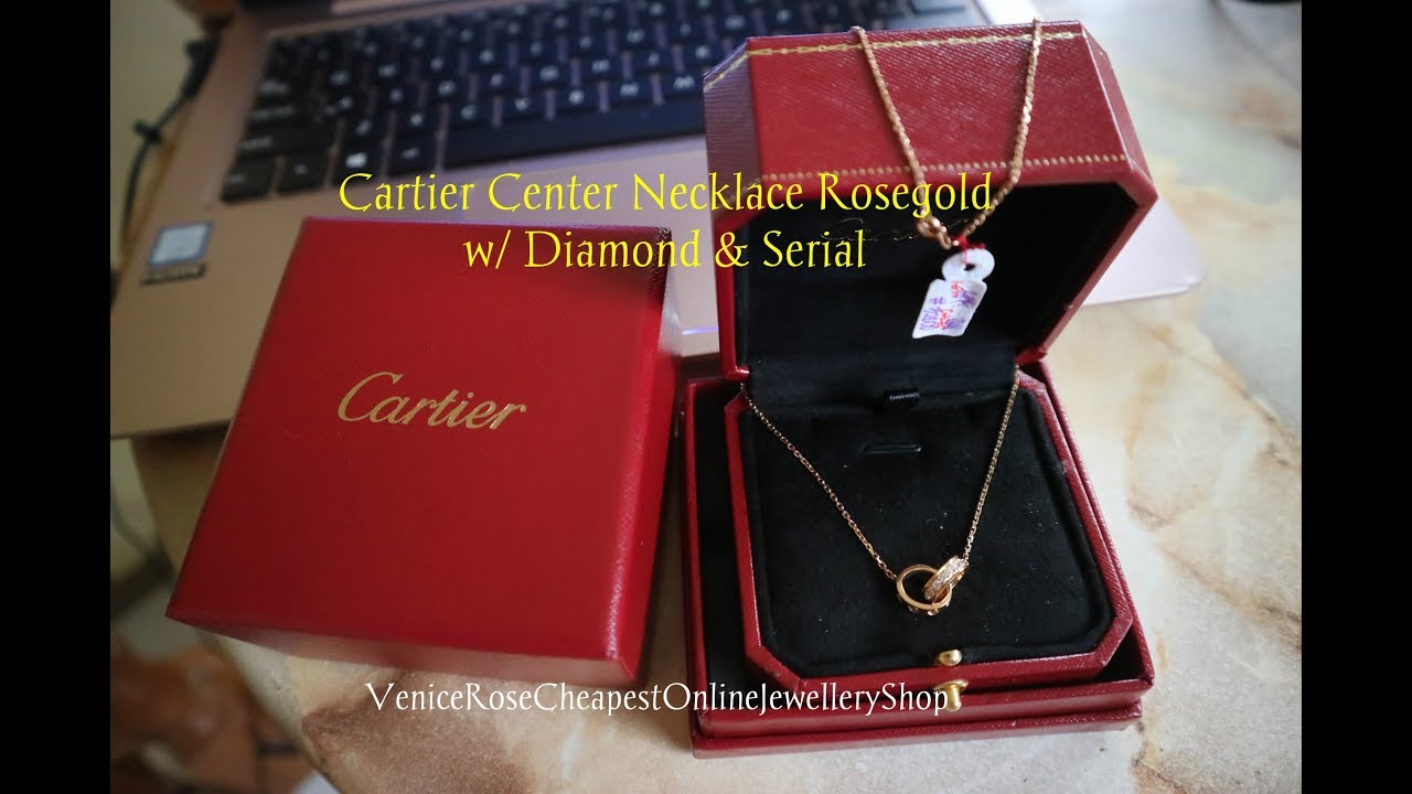 💎CARTIER Center Necklace Rosegold with 