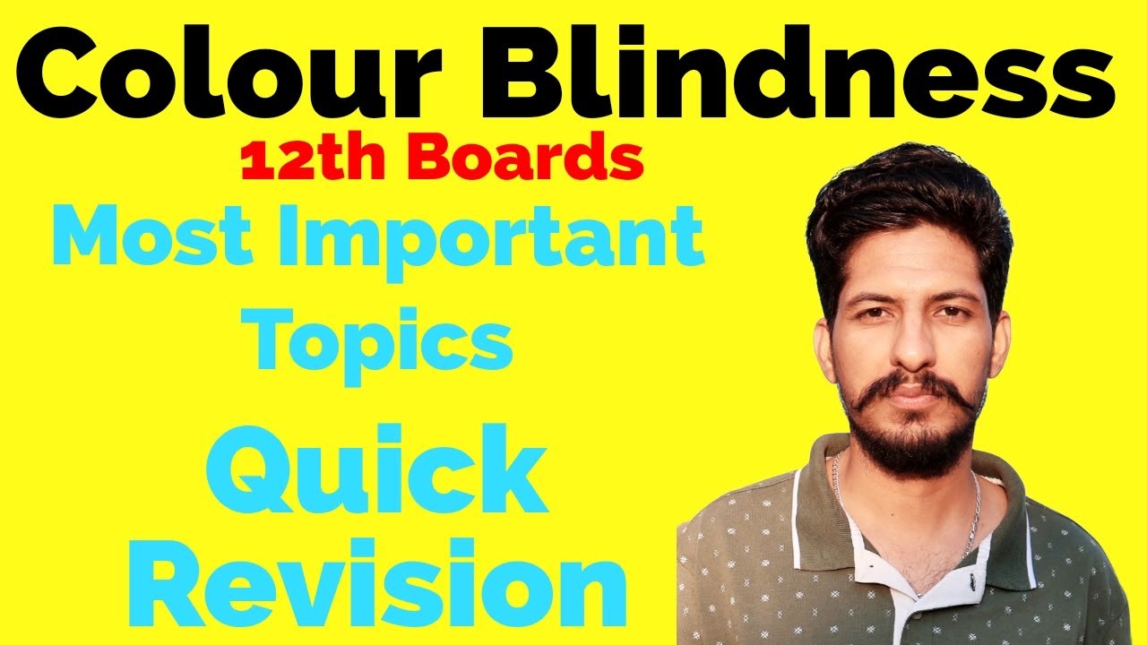 Colour Blindness Mendelian Disorders 12th Biology By Sandhu Sir