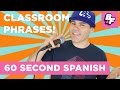 Learn spanish class vocabulary with basho  friends  60 second spanish  classroom phrases