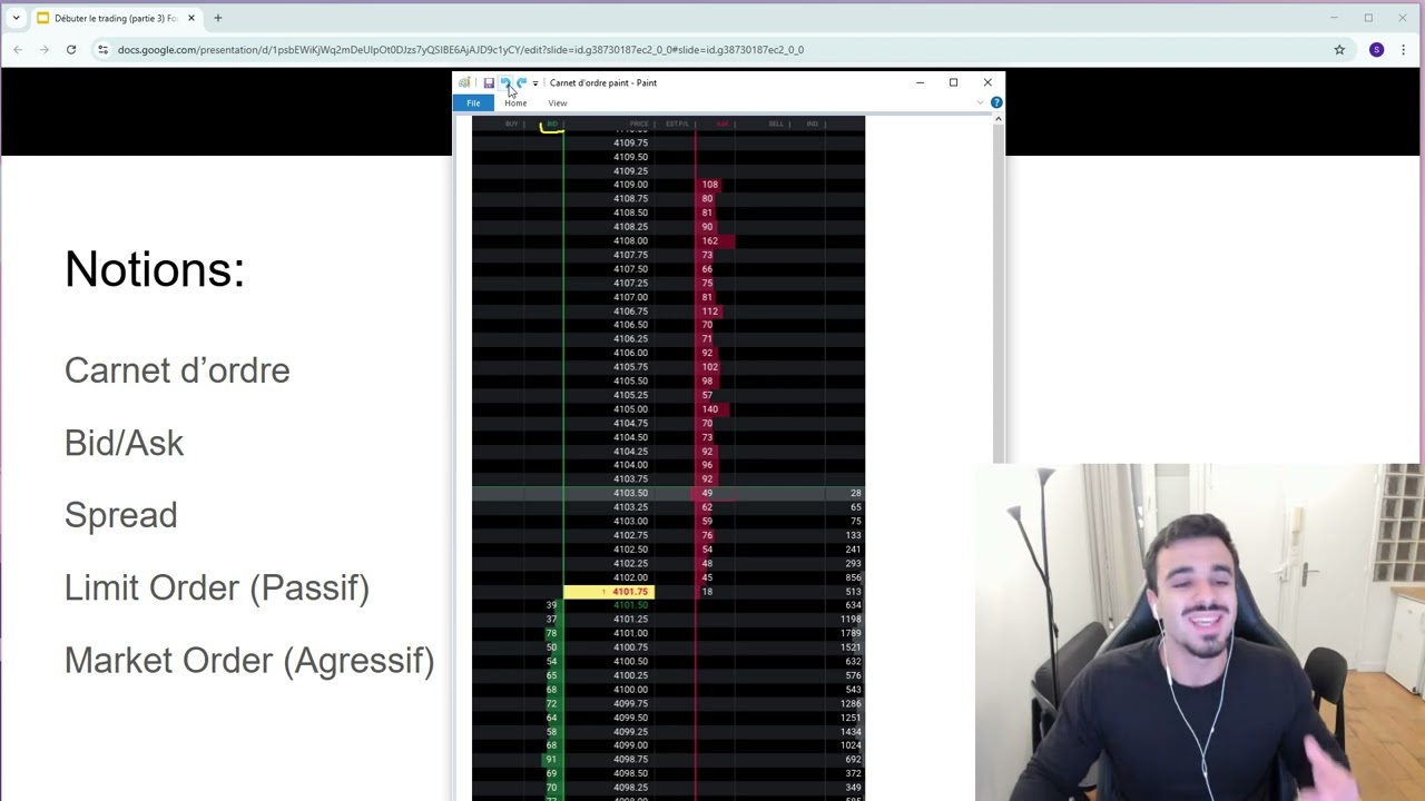 Débuter le Trading (Partie 3) LE CARNET D'ORDRE