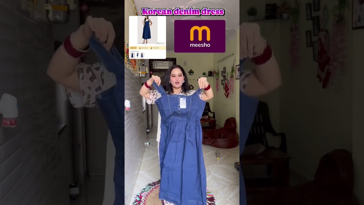 Oceanista's korean sleeveless Denim Dress 