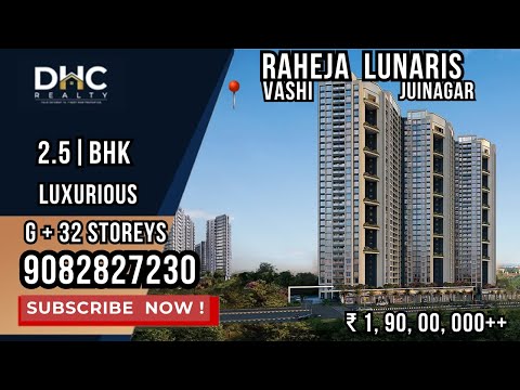 Raheja Lunaris in Juinagar Navi Mumbai Spacious 3 BHK Flats | New Flats for Sale in Navi Mumbai