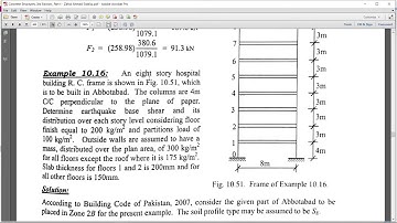 Lecture 5 EQUIVALENT STATIC LOAD METHOD (Detailed Base Shear Calculations Example)| Part 4