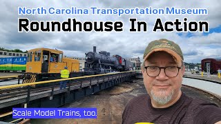 Roundhouse and Turntable In Action | Scale Model Train Show | Transportation Museum | 2024