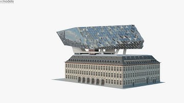 Port Authority Building Antwerp 3D model by 3DModels.org