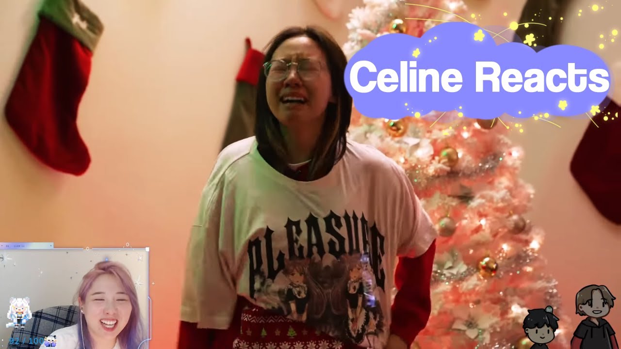 celine (ft. brodin) reacts to OFFLINETV REVERSE SECRET SANTA :D