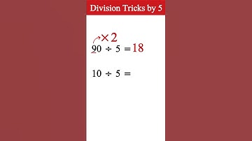 🤯💯 Division Trick by 5 #shorts #division #tricks #divisiontricks