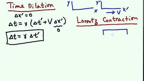 Lecture--Time dilation part 2 and Lorentz contraction
