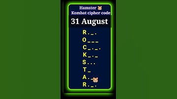 31 Aug Hamster Kombat Daily Cipher Codes | Daily Cipher | #hamsterciphercodes