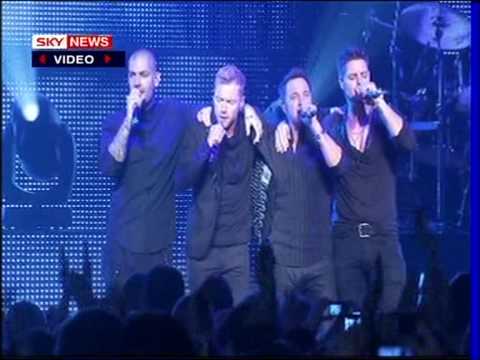 Boyzone on Sky News at The Royal Albert Hall, first concert performance without Stephen Gately