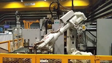 ABB IRB6700 Robot at Die Casting Machine Part Extraction and Ring inserting Solution