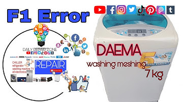 HOW TO SOLVED /DAEMA WASHING MASHING 7KG/ F1 ERROR  EASILY REPAIR