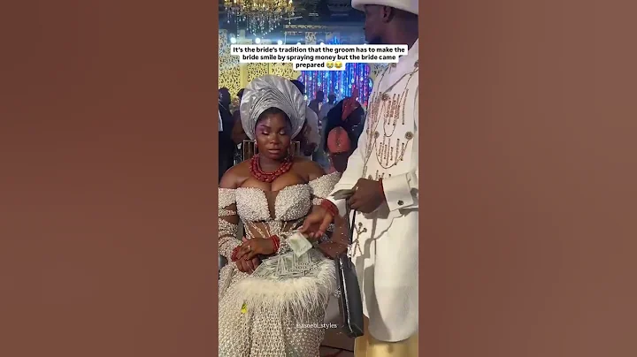 Bride refuses to smile even when the groom gave her loads  of money#short#celebrity