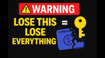 Don’t lose this key – or your crypto is gone. 🔐