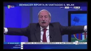 Tiziano crudeli reaction !! Zlatan ibrahimovic goal vs bologna