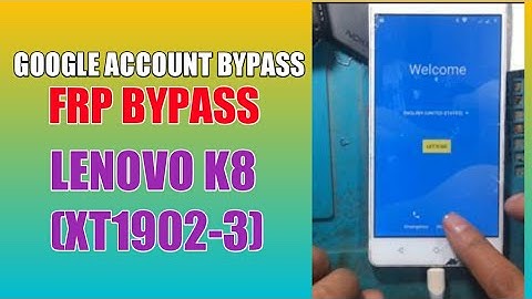 Lenovo K8 Note (XT1902-3) FRP Unlock or Google Account Bypass || Android 8