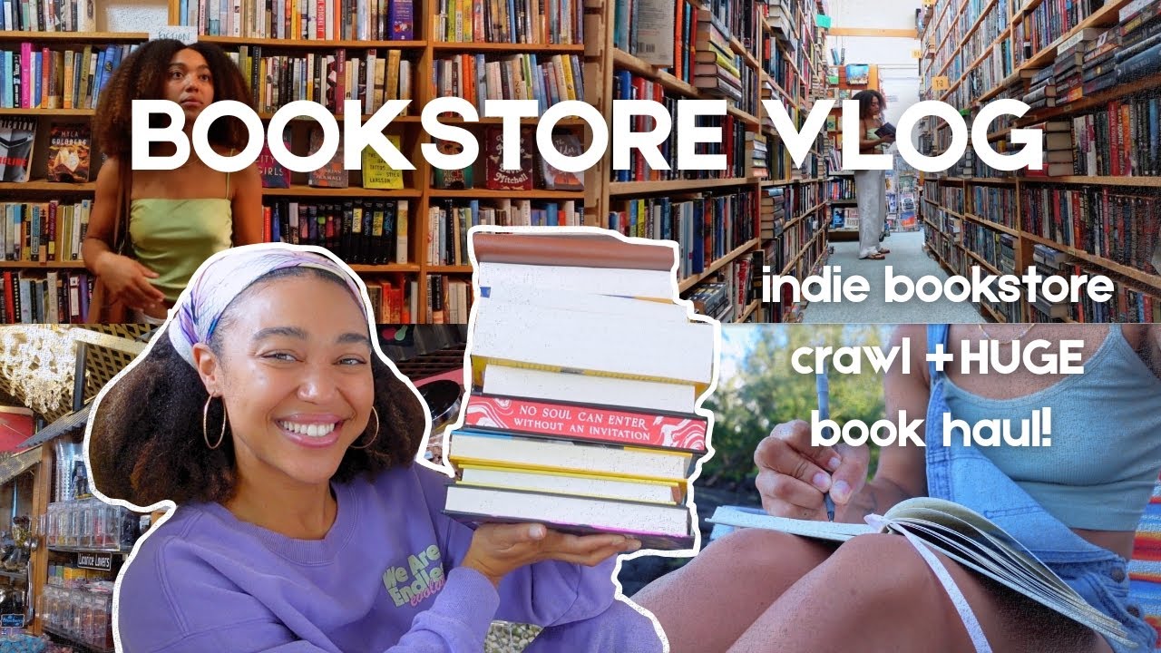 bookish vlog ✨📔 indie bookstore shopping + HUGE book haul