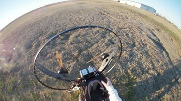 First flight on OpenPPG electric paramotor.  2020-01-04.81